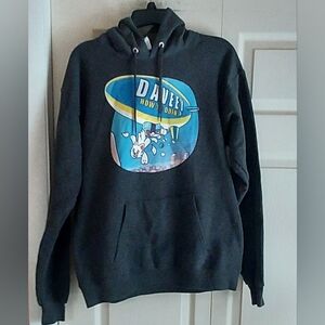 Hanes EcoSmart Disney Cars Blimp Daveey Gray Hoodie Fleece Pullover Sweatshirt M